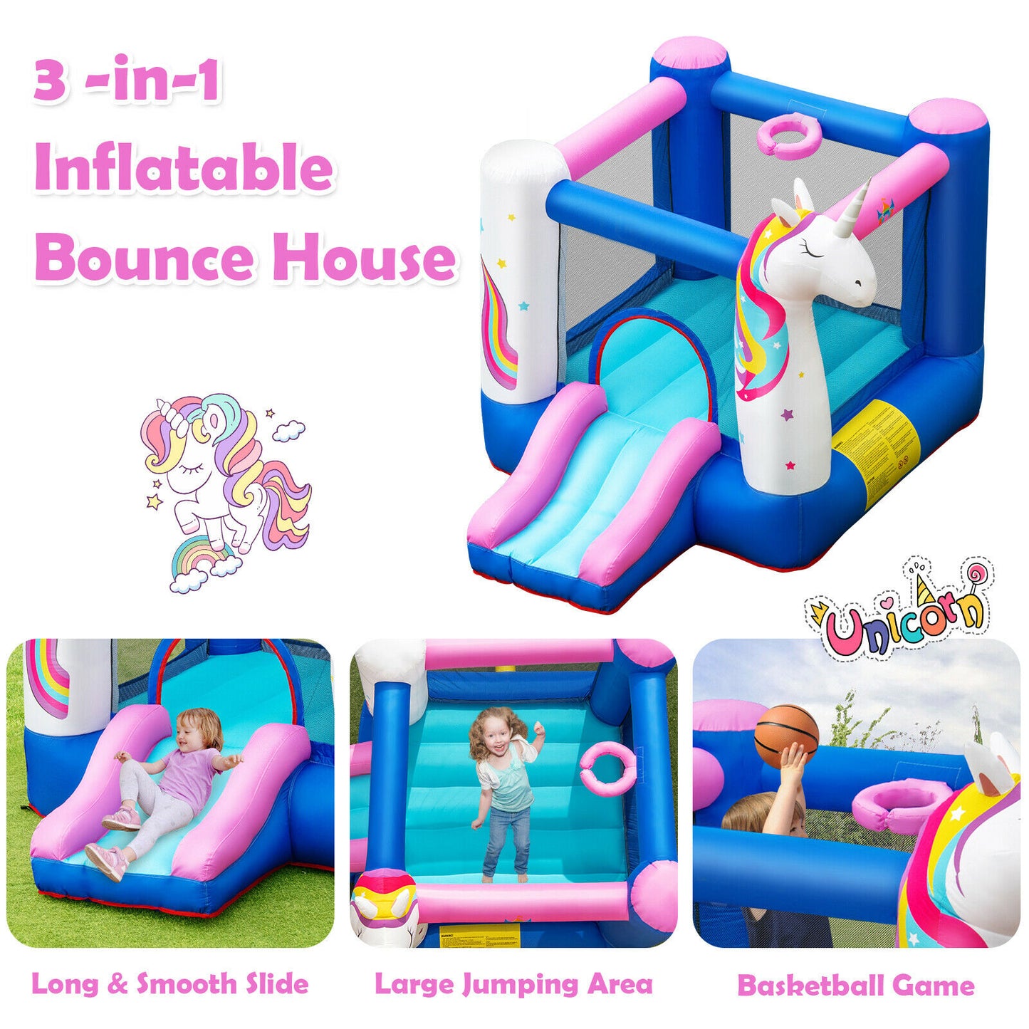 Inflatable Unicorn Bounce House