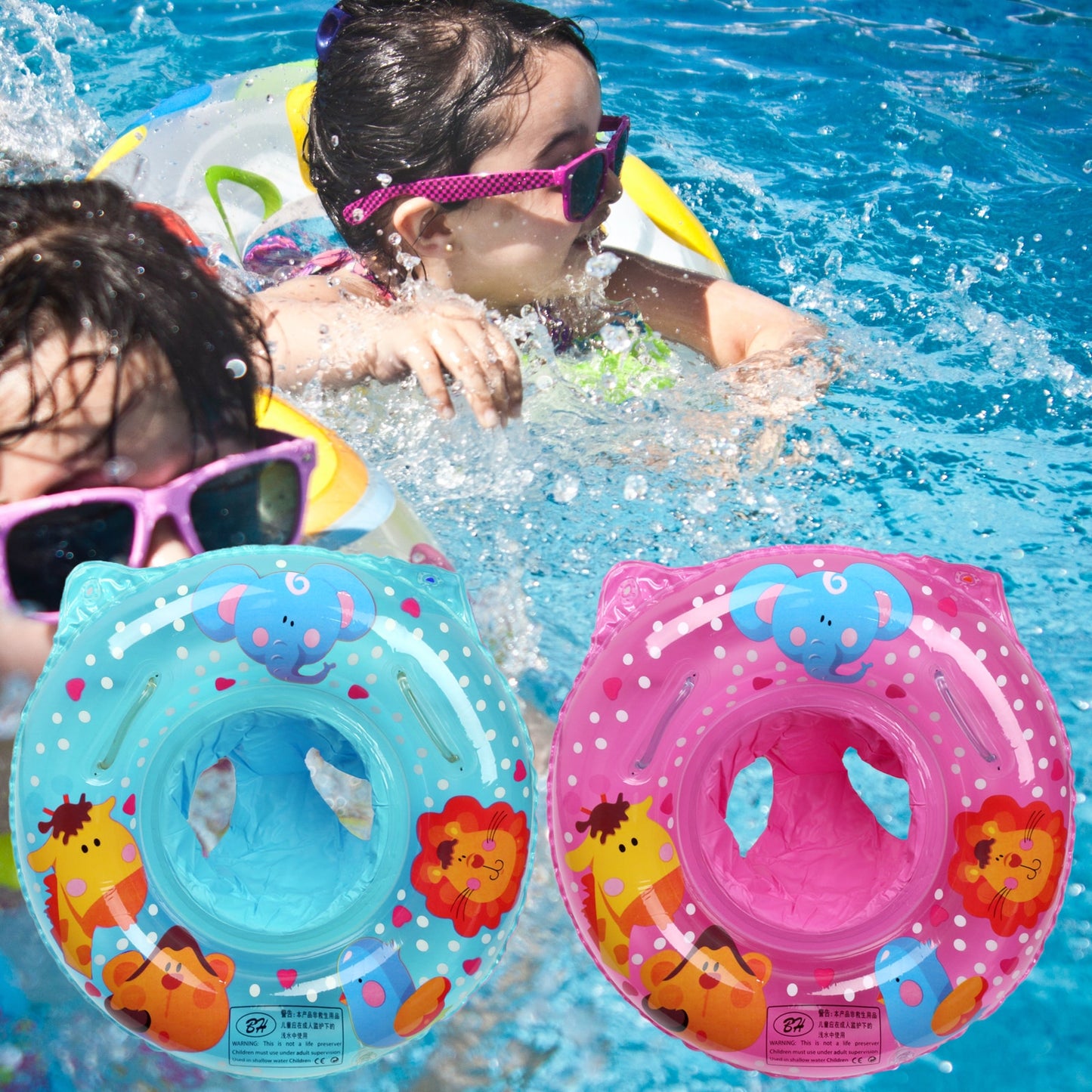 Inflatable Baby Swimming Seat with Dual Handle