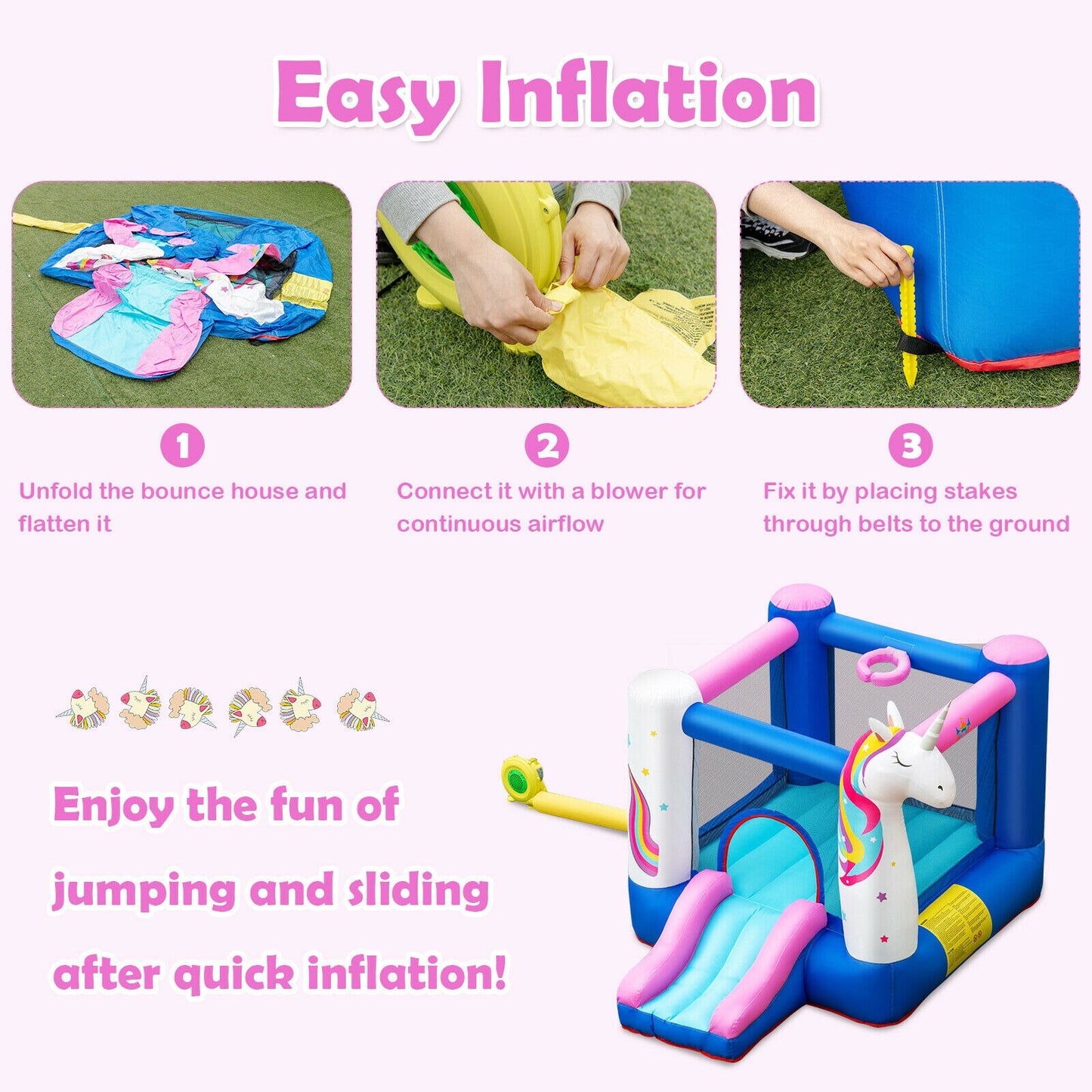 Inflatable Unicorn Bounce House