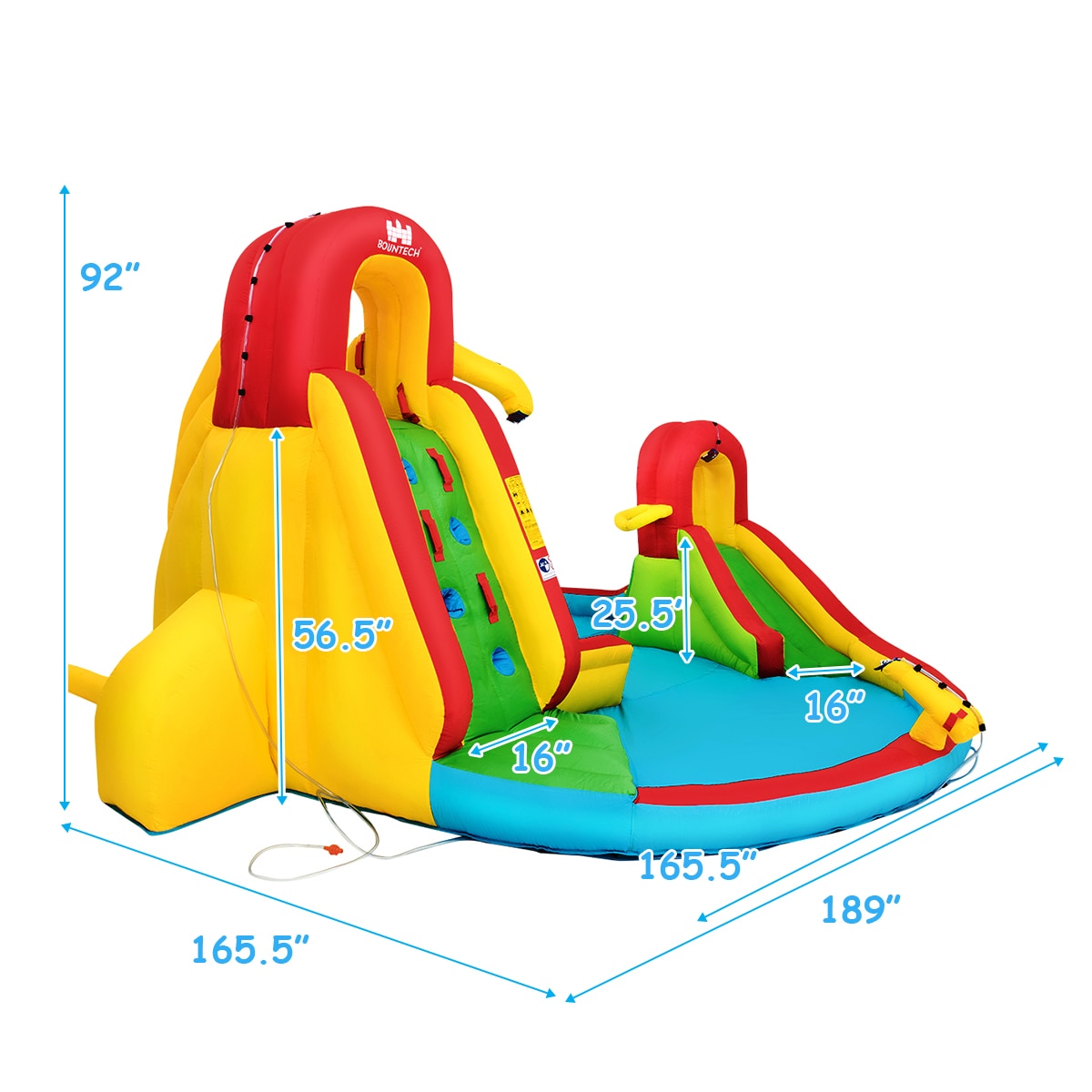 Inflatable Climbing Wall Water Slide Pool Bounce House