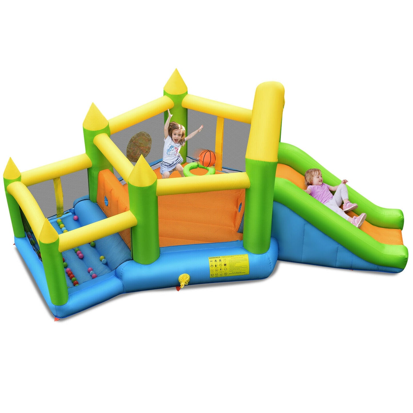 Inflatable Slide Bouncer Ball Pit Basketball Dart Game Without Blower