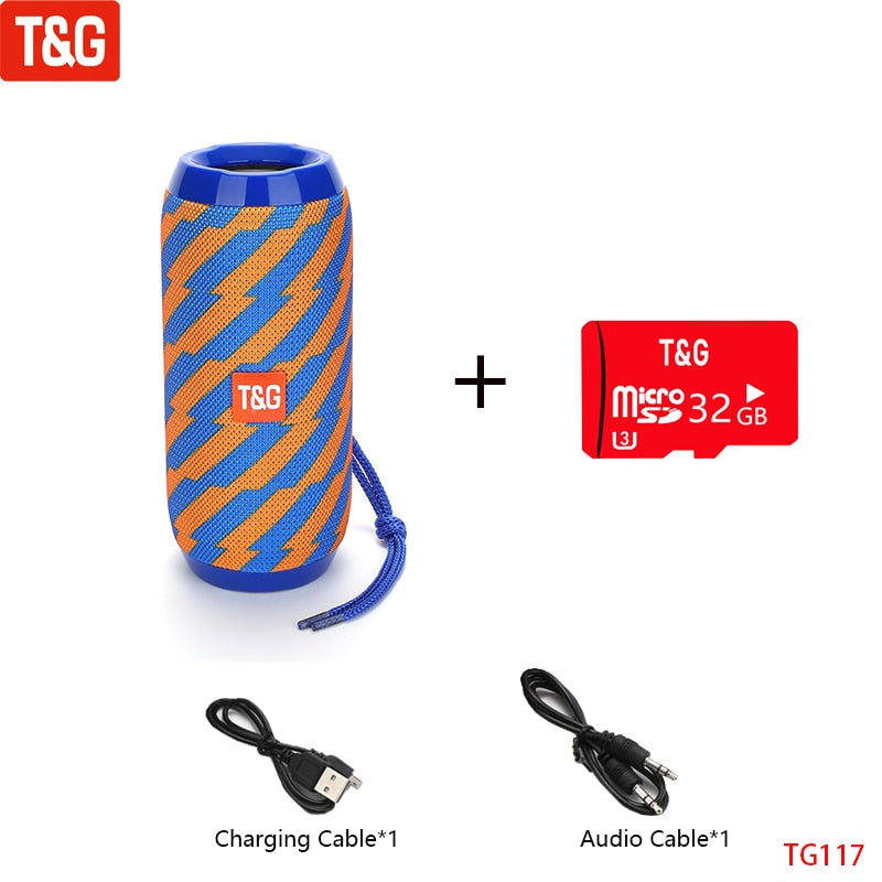 T&G TG117 Portable Bluetooth Speaker Wireless Bass Column Waterproof