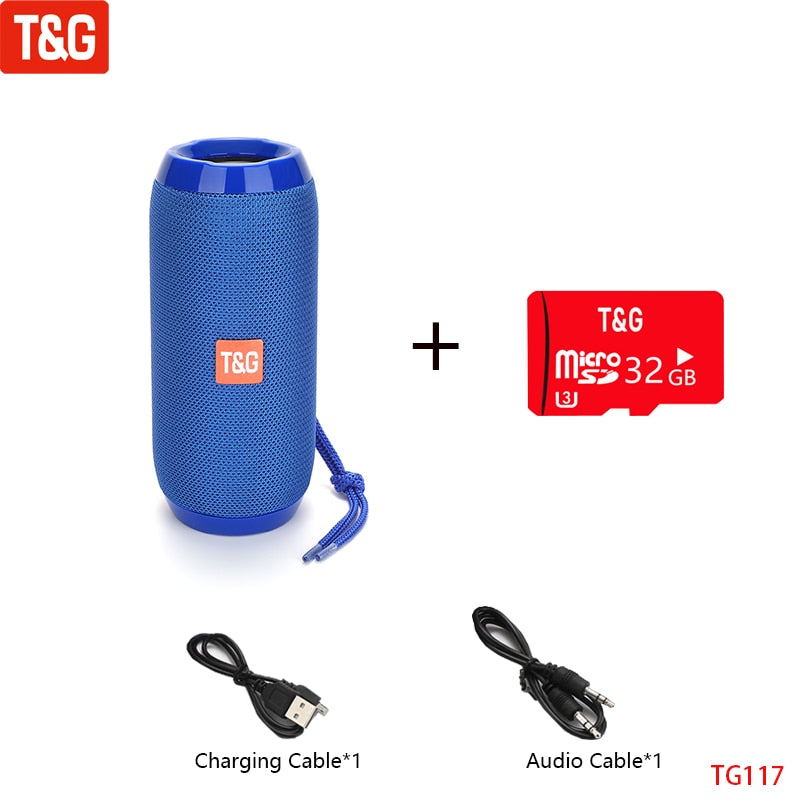 T&G TG117 Portable Bluetooth Speaker Wireless Bass Column Waterproof