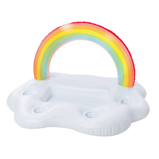 Rainbow Cloud Cup Holder Inflatable Pool Float