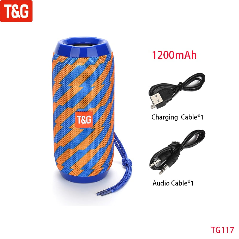 T&G TG117 Portable Bluetooth Speaker Wireless Bass Column Waterproof