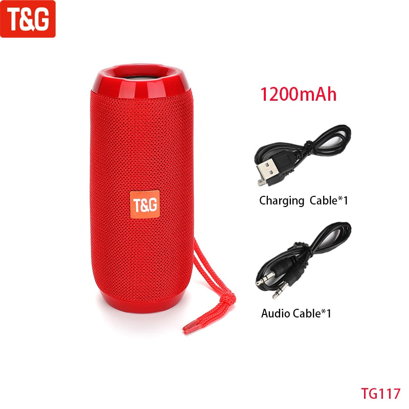 T&G TG117 Portable Bluetooth Speaker Wireless Bass Column Waterproof