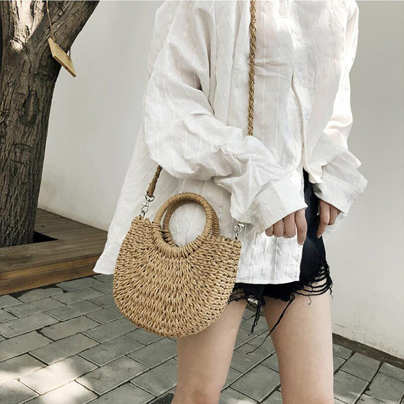 Straw Vintage Beach Bag