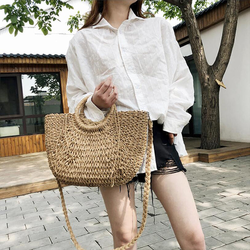 Straw Vintage Beach Bag