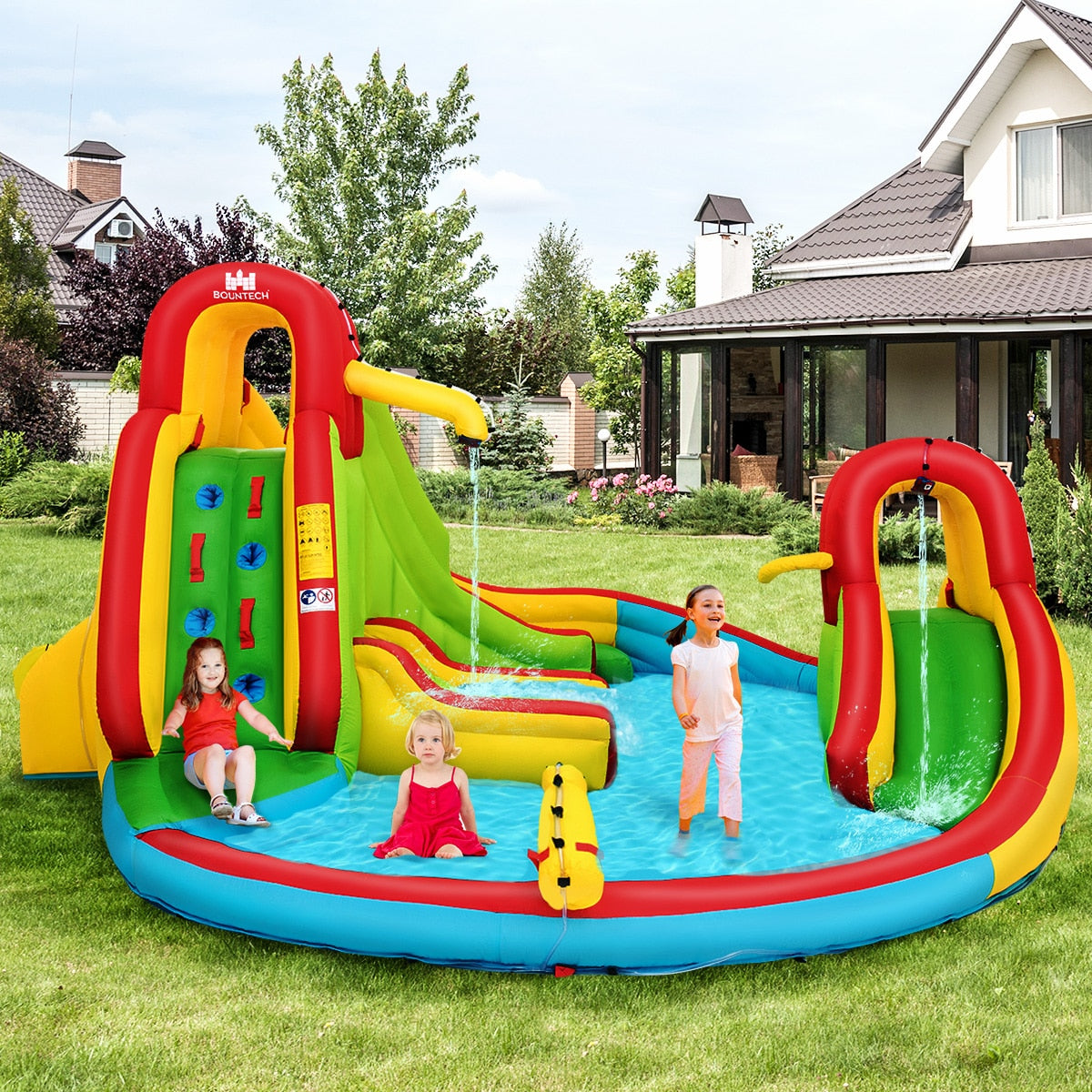 Inflatable Climbing Wall Water Slide Pool Bounce House