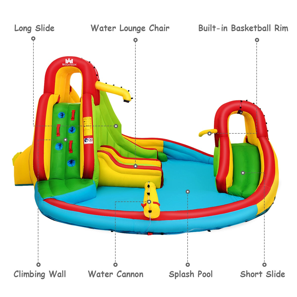 Inflatable Climbing Wall Water Slide Pool Bounce House