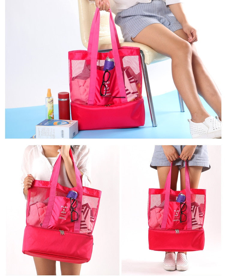 Mesh Double-layer Heat Preservation Beach Bag