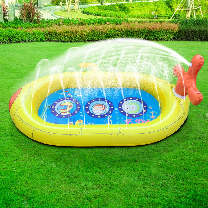 Inflatable Water Spray Mat Pool