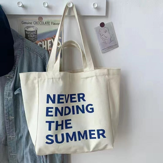 Letter Canvas Summer Tote