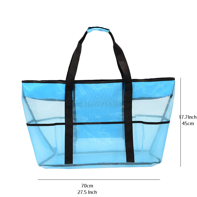 8 Pocket Mesh Waterproof Beach Bag