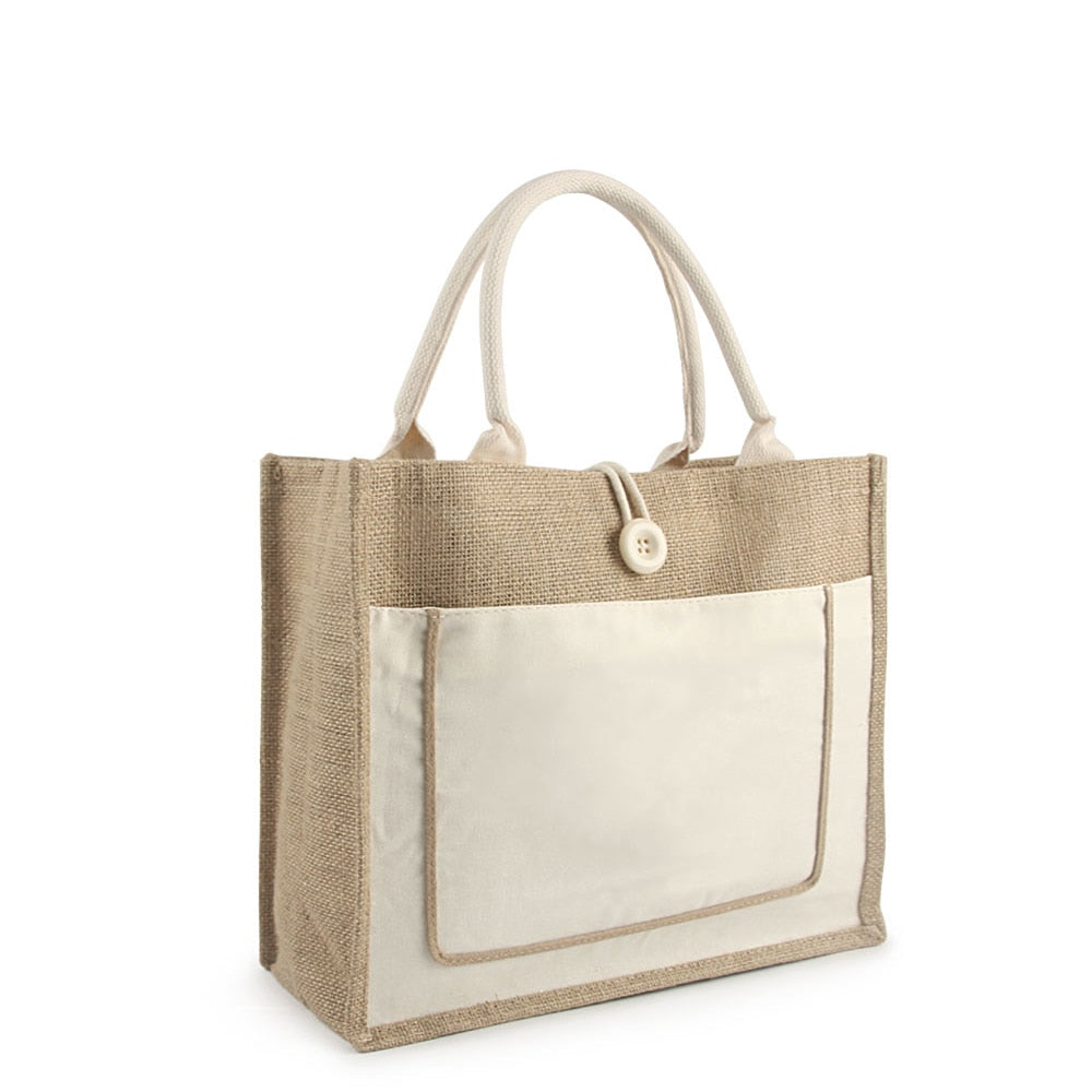 Linen Beach Bag