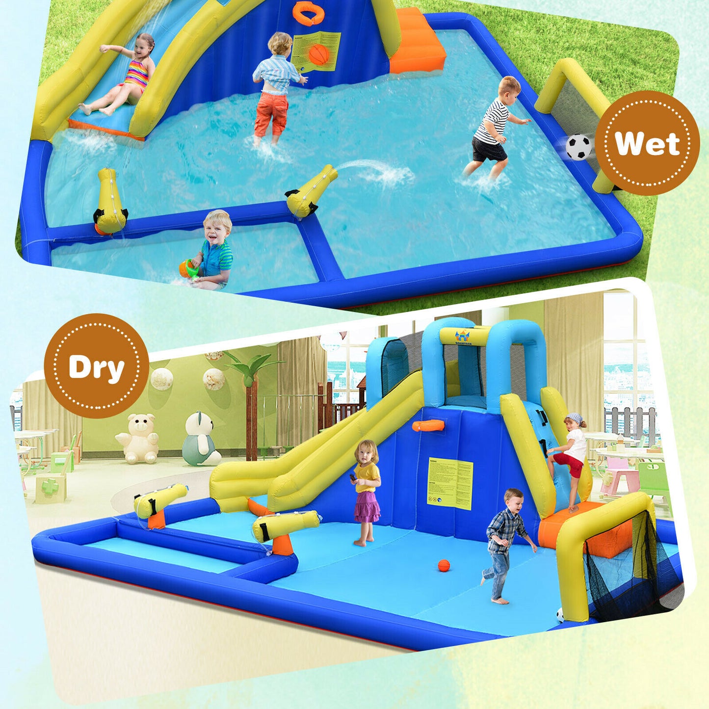 Inflatable Water Slide Bounce House Climbing Wall